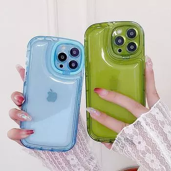 Невидимый складной держатель для линз, чехол для телефона для iPhone 13 11 12 Pro Max 15 14 Plus, милый противоударный бампер ярких цветов For iPhone 13Pro Max