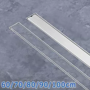 Невидимый слив для пола Showe 60 70 80 90 100 см 304 нержавеющая сталь прямоугольный поддон для ванны длинный слив линейный слив для пола крышка