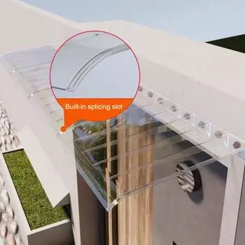 Невидимый тент для входной двери Защита от дождя и снега, солнца, навес для окна, патио, веранда, балкон, карниз, кровля, навес для защиты от дождя A прозрачный