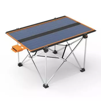 Newie Solar Panel Outdoor Table Folding Solar Table Lightweight Compact IP65 Waterproof Dustproof Solar Charging Disaster Prevention Goods (40W)