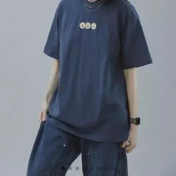 NewJeans Футболка Njz Murakami Takashi темно-синяя