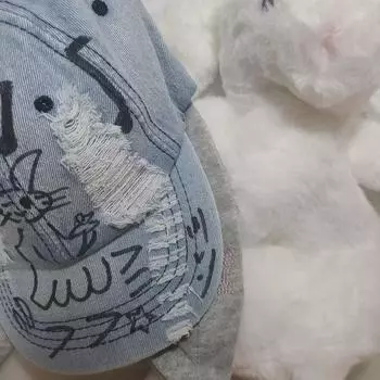 Newjeans Omg Кроличья шапка + Кроличья сумка Продать Выпускной Выпускной Фото Omg