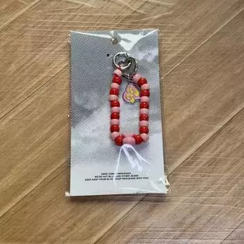 Newjeans Up Beads Keyring Red