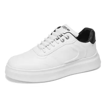 Newly Designed Men s Breathable White Shoes, Trendy and Versatile Thick Soled Sports and Leisure Board Shoes 40 чёрный