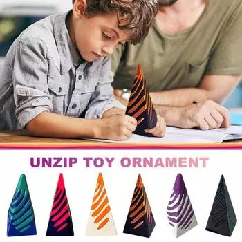 Невозможная Пирамида Сквозная Скульптура 3D Печатная Спиральная Конусная Игрушка Сквозная Пирамида Фигурка Снятие Стресса Мини Пирамида Игрушка Фиджет