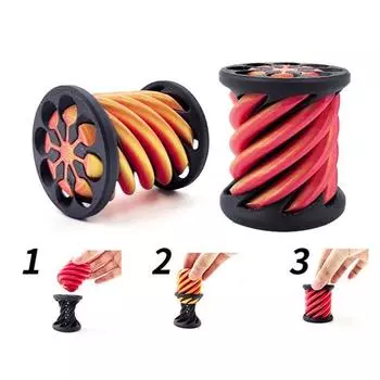 Невозможная Сквозная Скульптура Пирамиды 3D Печатный Спиральный Конус Декор Мини Проходная Фигурка Пирамиды Вихревая Нить Иллюзионная Пирамида Непоседа Игрушка D