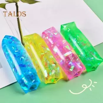 Невозможно схватить сжимаемую игрушку для снятия стресса и беспокойства, красочную сенсорную игрушку для щипков, водонепроницаемую, для детей и взрослых, мягкую, успокаивающую, для шуток, игрушку TPR синий