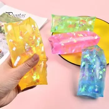 Невозможно схватить сжимаемую игрушку для снятия стресса и беспокойства, красочную сенсорную игрушку для щипков, водонепроницаемую, для детей и взрослых, мягкую, успокаивающую, для шуток, игрушку TPR синий