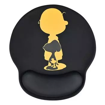 Newseego Cute Mouse Pad with Integrated Wrist Memory Foam Wrist Ergonomic Character Reduces Wrist Perfect for and Stylish Black Rest, Rest, Cushion, чёрный