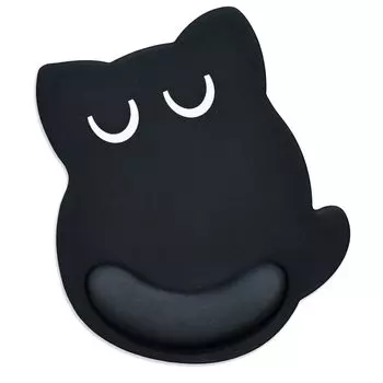 Newseego Милый коврик для мыши со встроенной памятью для запястья Эргономичный персонаж Снижает нагрузку на запястье Идеально подходит для и Милый кошачий узор Подставка, Пена, Подушка, Дизайн,