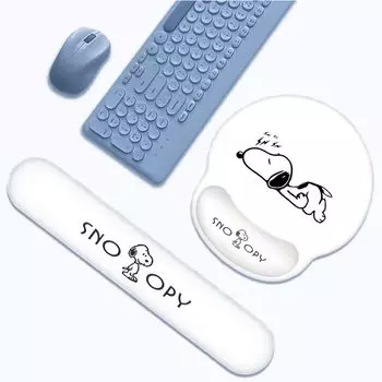 Newseego Подставка для запястья Интегрированный коврик для мыши Набор из 2 подставок для рук Подставка для рук Подставка для запястья Подлокотник с эффектом памяти Эргономичная подставка для рук Моющаяся Прочный белый