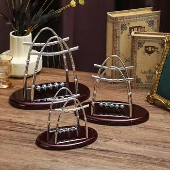 Newtons Cradle Classic Balance Balls 5 маятниковых шаров Physics Perpetual Motion Настольные игрушки для офиса Bumper Ball Decorations S