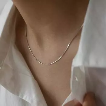 Невыцветающая цепочка из змеиной кости, женская цепочка на шею, высококачественные аксессуары на ключицу