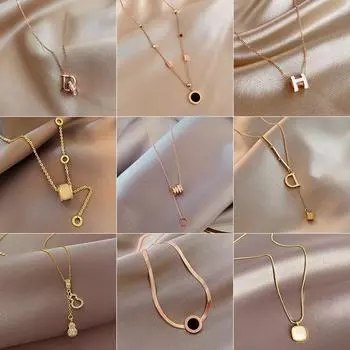 Невыцветающее высококачественное ожерелье для женщин, универсальный нишевый дизайн, легкая роскошная темпераментная цепочка на ключицу, аксессуары