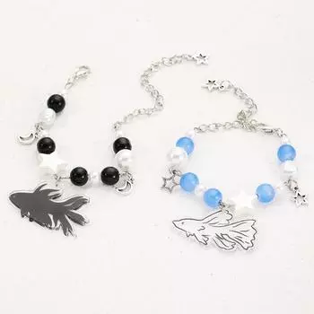 Невыцветающий браслет с подвесками, женский браслет в стиле панк с полыми бусинами в виде звезд, подвеска в виде гитары, регулируемый браслет-цепочка