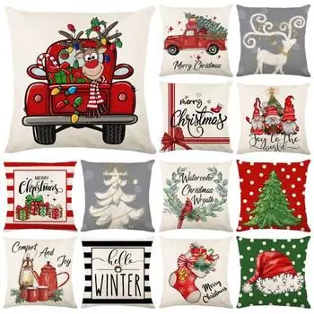 Невыцветающий чехол для подушки, мягкий уникальный чехол для рождественской вечеринки, постельные принадлежности G