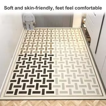 Невыцветающий коврик для входной двери, функциональный, долговечный, противоскользящий, впитывающий, для ванной комнаты E 60x90cm
