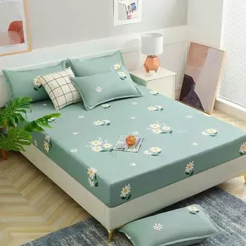 Невыцветающий нескользящий защитный чехол для матраса, универсальный наматрасник Simmons, хлопковый мультяшный стиль 120x200cm