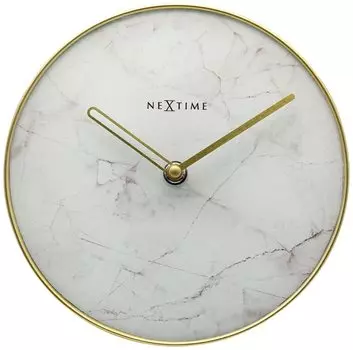 Часы настенные NeXtime Marble Table Clock Silent Small 20 см белый