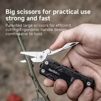 NexTool Pocket Multitool E1 10-в-1 EDC многофункциональные инструменты сменный нож для резки складные ножницы отвертка скребок чёрный