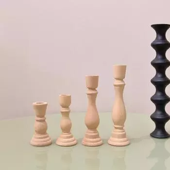 Незаконченные подсвечники, деревянные подсвечники, классические подсвечники для фермерского дома, столбы, неокрашенные подставки для свечей своими руками