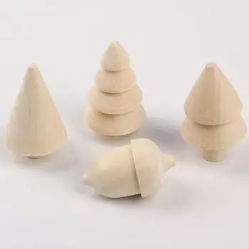 Незаконченный желудь заготовка для рисования игрушка своими руками украшение на рождественскую елку рождество Style 2