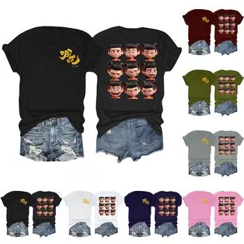 Nezha - Leprechaun Haunted Sea Around Женская повседневная уличная тонкая футболка с коротким рукавом L армия зеленый