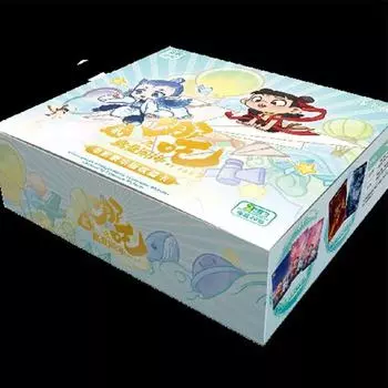 Nezha Movie Collection Cards Devil Boy Conquers The Dragon King Позолоченная карта Light Shadow Коллекция карточек Anime Movie Toys