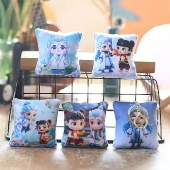 Nezha Stuffed Animal Plush Keychain Backpack Charm Soft Toy Gift For Teens Mini Bag