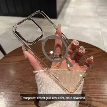 Нежелтеющий магнитный прозрачный жесткий чехол для iPhone 16 Pro - ультратонкий защитный чехол iPhone 14 Pro Max