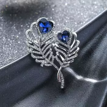 Нежная брошь в виде пера, женский универсальный корсаж, темперамент, ниша, высококачественный дизайн, булавка, костюм, свитер, аксессуары