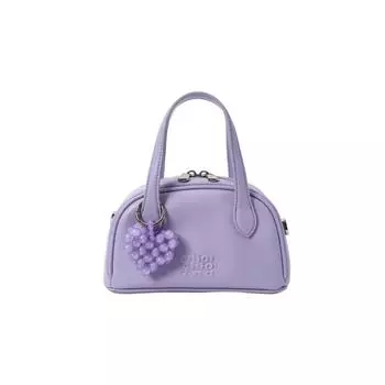 Нежная фиолетовая маленькая сумка для девочек, сумка через плечо на одно плечо 21*13*9 белый
