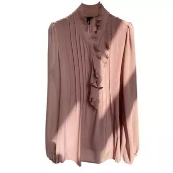 Нежная французская рубашка для женщин, весенняя одежда, новый стиль, тонкий свободный топ с длинными рукавами, шифоновая рубашка с рукавами-фонариками S