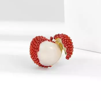 Нежная и маленькая брошь-личи, милый нишевый дизайн, антибликовая пряжка, модный и персонализированный кардиган, булавка для корсажа для женщин