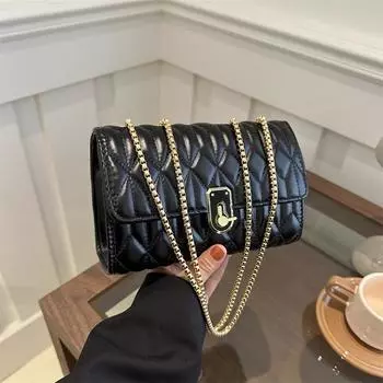 Нежная и модная фактура цепочка маленькая женская сумка 2024 весна новая универсальная сумка-мессенджер маленькая квадратная сумка женская сумка белый