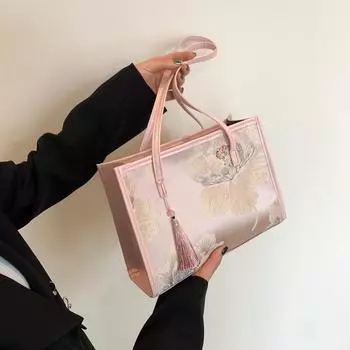 Нежная и модная сумка через плечо с принтом для женщин 2024 года, популярная женская сумка в корейском стиле, сумка через плечо через плечо для женщин бежевый