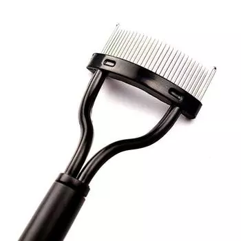 Нежная и мягкая металлическая кисть для ресниц, профессиональная косметическая кисть для макияжа, красивая форма, разделитель ресниц, инструмент для макияжа чёрный