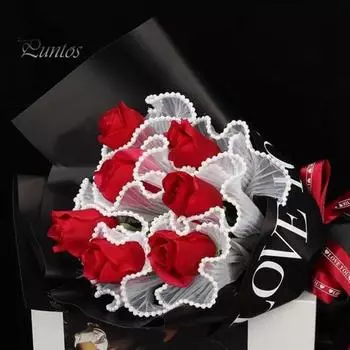 Нежная износостойкая сетка для обертывания цветов, сделай сам, упаковка для букета цветов, кружевная сетка, фестивальное использование чёрный