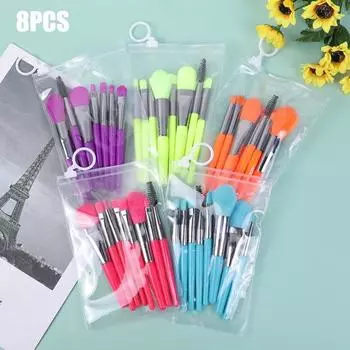 Нежная кисть для румян Износостойкий пластик Простота в использовании зелёный