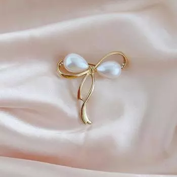 Нежная маленькая брошь, модель-булавка, вырез, антилегкий темперамент, корсаж, женский кардиган с бантом, фиксированная одежда, не застегивается