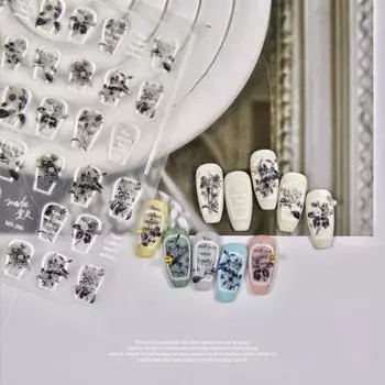 Нежная маникюрная наклейка, не выцветающая, привлекательная своими руками A