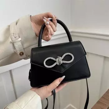 Нежная мода Простая темпераментная сумка Ранняя весна Универсальная сумка через плечо Маленькая квадратная сумка для женщин оранжевый