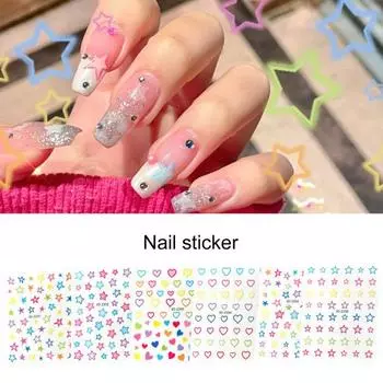 Нежная наклейка для ногтей, съемная, ультратонкая, своими руками F