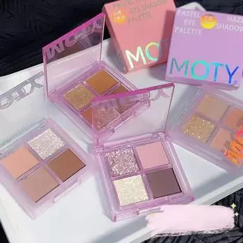 Нежная палитра теней для век Flash Universal Beauty Sequins Makeup B