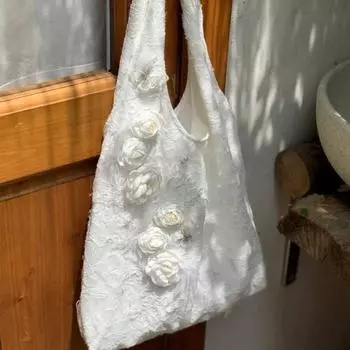 Нежная волшебная сумка, весенние и летние цветы, кружевная сумка через плечо, простая сумка из ткани с корейским темпераментом