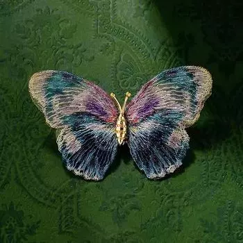 Нежная вышитая брошь-бабочка, женственный ретро-корсаж с насекомыми, нишевый дизайн, булавка, аксессуары для костюма