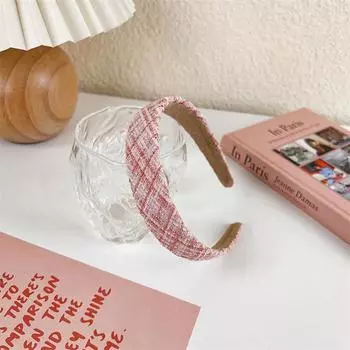 Нежно-розовые женские повязки для волос, милая плюшевая широкая повязка на голову с губкой, обруч для волос, модный простой однотонный аксессуар для волос