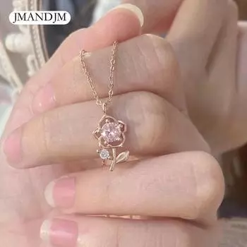 Нежное французское ожерелье из роз с маленьким розовым цветком на ключицу, цепочка с милым светом, роскошный нишевый дизайн для женщин