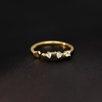 Нежное кольцо Love Ring из циркония для женщин, легкое, роскошное, нишевое, дизайн Sense Flash, бриллиантовое кольцо Heart Ring, регулируемое, на указательный палец