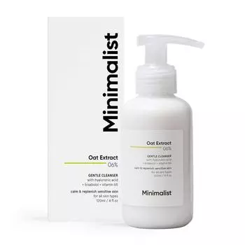 Нежное очищающее средство с экстрактом Овса 06% (120 мл), Oat Extract 06% Gentle Cleanser, Minimalist